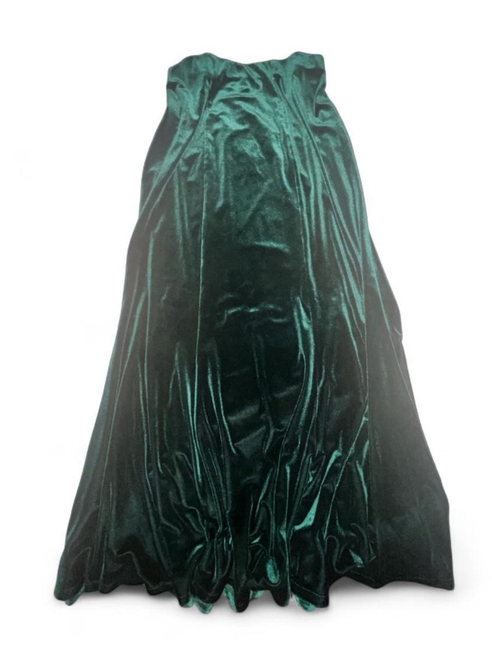 The Pyramid Collection Emerald Velvet Maxi Skirt